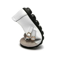 FAU kožna kopča Comfort cipele udobnosti Loafer Loafers Bijela crna stana cipele Žene Dressy Comfort