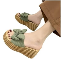 Žene casual sandale - debele jedinice, posuđe za ležerne sandale zelene veličine 5,5