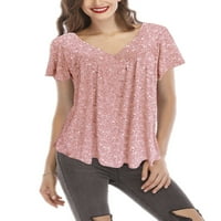 Majica NOILLA dame majica s kratkim rukavima V izrez Ljetni vrhovi ženska modna bluza tunika cvjetni