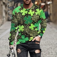 HFYIHGF MENS St. Patrick's Dnevna majica Irski dijelovi grafički tees vrhovi Trendy Comfy Crew Crt Crt