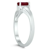 Ženski rubni i dijamantni talasni prsten od 6 puta u 10k bijelom zlatu