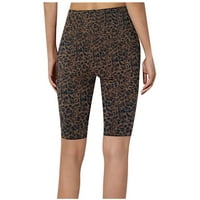 Hlače za žene Modni Leopard High Struk Comfy Sofy Buttlecks Workout Tržne gamaše Plus veličina joga