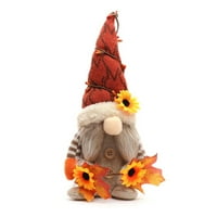 Suncokret Plish ELF ukras, ručno izrađen GNOME Kolekcionarska figurica Tonte za Božićni kućni uredski