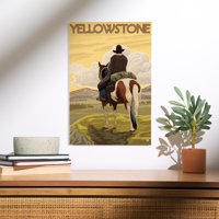 Nacionalni park Yellowstone, Wyoming, kauboj i zidni zid konja od Birch