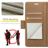 -Lion RFID blokiranje novčanika za iPhone 13, izdržljiv retro suelo PU kožni folio flip futrola s magnetskom