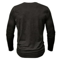 Modni brendovi muškarci Majice Dugi rukav Cleance Casual Graphic Pulover Henley opušteno fit pulover