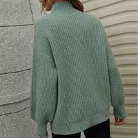 Pacommmark PI Vrijeme i TRU džemperi za žene čišćenje Ženska casual Solid Color Turtleneck Dugi rukav labav pulover