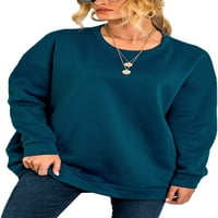 Plesneemangoos Ženski okrugli vrat dugih rukava Basični pulover Dukseri