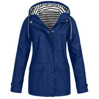 Daqian Womens vanjska jakna plus veličine Žene Slane kišne jakne na otvorenom plus veličina kapuljač