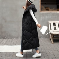 Miayilima crna XL Ženske parke žene Topli zimski kaput zadebljani pamučni jakni prekriveni kapuljač