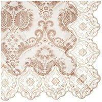 Elegantna velvet čipka Sheer Floral Deluxe dizajn stolnjaka - Taupe, 70 120