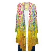 Ženska kardigan modna casual šal duks cvjetni print kimono top bluza za bluzu za plažu laganih mekih