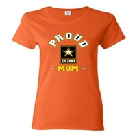 Divlji Bobby ponosna američka vojska mama Americana American American Pride Žene Grafički tee, narandžasti,