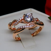 Ginger Lyne Collection Queena Rose Gold preko sterlingovih prstena za žene za žene, obećanje, vjenčani