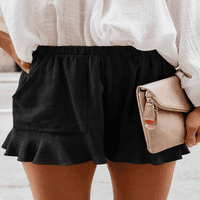 Ženske kratke hlače Ljetne casual udobne kratke hlače sa džepovima - crna