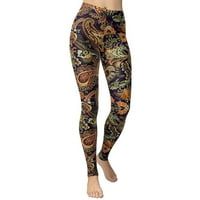 Aaiyomet vježbanja Žene žene Yoga Ispiši modnu fitness struk hlače Žene joge gamaše Elastične hlače,