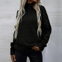 Ženski pulover Dukseri ženske zbojene pulover Dukseri lagani trendi crni 2xl