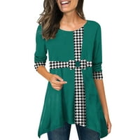 Ženske majice Nova tiskana Top košulja Proljetna dnevna listova dugih rukava Ženska povremena pulover