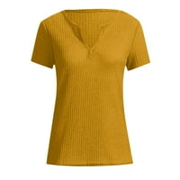 Wefustish Bluze za žene Žene Topshort rukava V izrez CasualFashion Košulja Lounge setovi za žene Narančasta