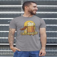 Oktoberfest pivo šalica W kobasica majica Muškarci -Mage by Shutterstock, muški 5x-veliki