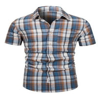 Muška majica kratkih rukava Ležerne ljetne košulje Plesni sa džepom OL vrhom majica