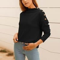 Crewneck pulover džemper žene, bluza s rukavima poliesterska vlakna meka koža prijateljska za svakodnevni