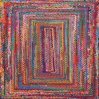 Indijska ručno rađena pletenica multi boja pamučna područja prostirke podne dekore površine tepiha