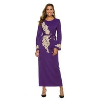 Forestyashe ženske haljine casual kaftan vezena fancy abaya večernja haljina maxi haljina