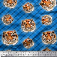 Pamučna kambrička tkaninska tkaninska čeka i tigar lice za životinje za životinje Šivenje tkanine dvorište široko