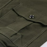 Jakne za muškarce Muški Muli-džepovi plus velike veličine Zipper LEAL Čvrsta jakna Leisure kaput za