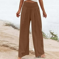 Aloohaidyvio Ženska sportske hlače, modne ženske ležerne hlače u puni u boji ravne hlače sa širokim