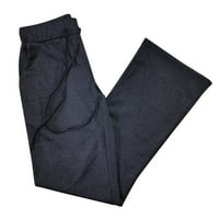 Wotryit ženske hlače Žene Ležerni džep pamučni posteljina elastična struka široke velike veličine pantalone