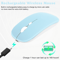 2.4GHz i Bluetooth punjivi miš za TECNO Camon 18i Bluetooth bežični miš dizajniran za laptop MAC iPad