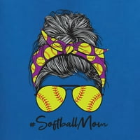 Messy Bun Softball Mama Life Game Day Vibes Sportski ljubavnik