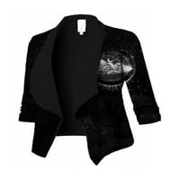 Luxplum dame blezer jakna Otvorena prednji kardigan Draped Blazers elegantna površina rada Style-k 3xl