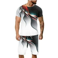Muške majice čišćenje muške i ženske modne ležerne majice Set 3D digitalni ispis uzorak bljeskalice