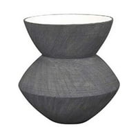 Očaravajuća keramička ugalna vaza, tamno siva