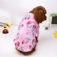 Zimska odjeća za pse Cat pseća odjeća ljubimca Puppies Hoodie meka udobna dukserica male pseće košulje ružičaste x