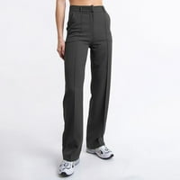 Nove Ssolid Color Business Hlače Modne pantalone za ravno-nogu Slim-Fit pantalone sa džepovima
