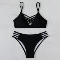 B91XZ Womens Bikini bikini Color kupaći kostim za kupaće od plaže uska zdjela kupaće kostimi Tankinis