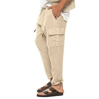 Muške pamučne pantalone sa elastičnim strukom vučene snimke Dnevne casual pantalone Sportske pantalone