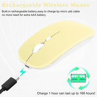 2.4GHz i Bluetooth punjivi miš za LG velvet 5G Bluetooth bežični miš dizajniran za laptop MAC iPad Pro