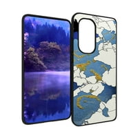 Kompatibilan s Motorola Moto Edge Telefon, Van-Gogh-World-Map-2 - Kućište za muškarce, fleksibilno silikonsko