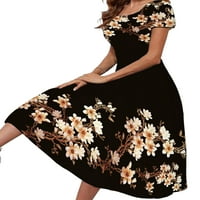 Grianlook Žene haljine sa kratkim rukavima Tunička haljina ljetna cvjetna sitnica boemska haljina