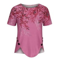 GAECUW V majice za žene Grafički vrhovi Bluze s kratkim rukavima Torbe Redovni fit pulover TEES T-majice