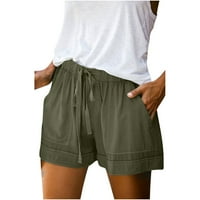 Ljeto plus ženski kratke hlače, ženske plus veličine udobnog crteža casual elastičnih džepova za struk