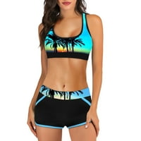 Žene kupaćih kostima Bikini Print kupaći kostimi Digital Beachward High Split Ženski kupaći kostimi