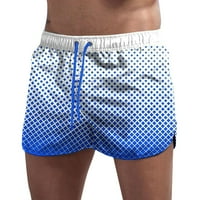 Muški ravni prednji dio Fle Stretch kratki čvrsti print Plažni kratke hlače plave m