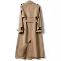 Caicj jakna Ženska zimska kaputi za žene, ženska modna tiskana casual plairana ovratnik Tweed labav