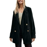 Ženska jakna Zimska blejner Outerwear s dugim rukavima Slim Fit Streetwear majica Moda za pamučni zimski